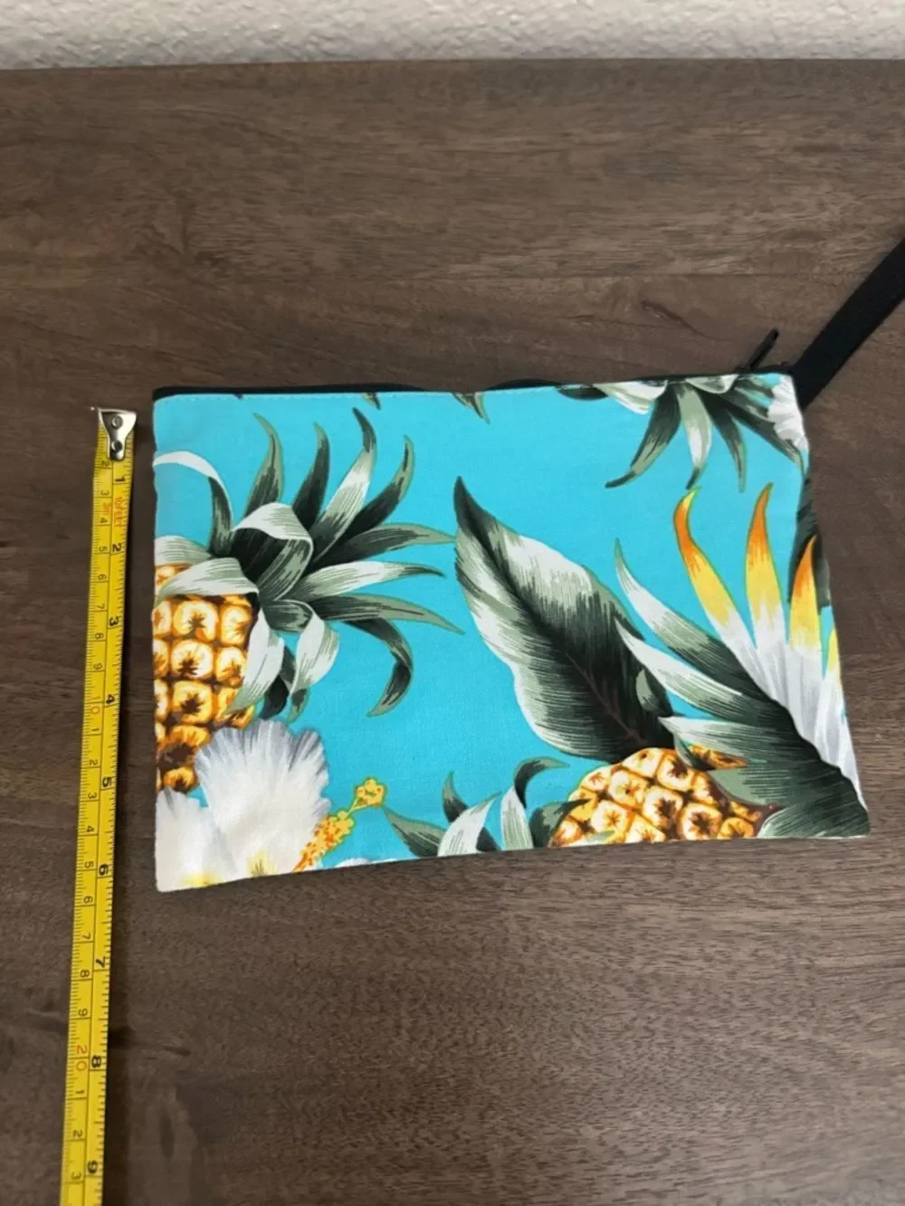 Nani Island Hawaii Pineapple Hibiscus Zippered Pouch Bag